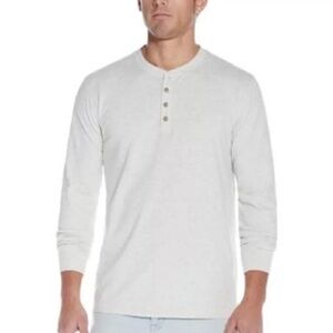 Weatherproof Vintage Men Long Sleeve
Brushed Jersey Henley T-shirt XXXL oatmeal